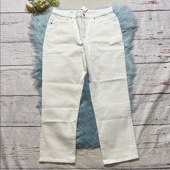 NWT J. Crew Classic Straight Jean in White Petite Fit sz 30P - Picture 2 of 11